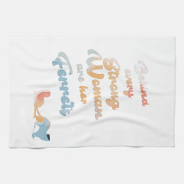 Sterke vrouw... frettenwiel theedoek