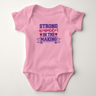 Sterke Vrouw in de Vorm Baby Bodysuit – Empower