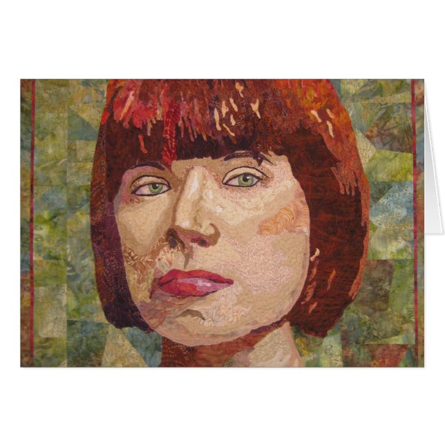 Sterke vrouw in detail ledige kaart (Voorkant Horizontaal)