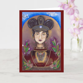 Sterke Vrouw leader Chieftess Magnolia Blank-kaart Kaart