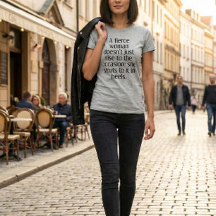 Sterke Vrouw met Vertrouwen Quote T-shirt