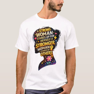 Sterke Vrouw Silhouet Citaat – Inspira T-shirt