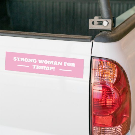 Sterke vrouw voor Trump! Bumpersticker (Op Truck)