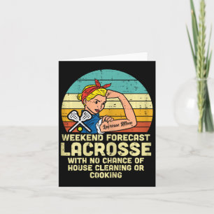 Sterke vrouw Weekend Voorspelling Lacrosse Mom Lax Kaart