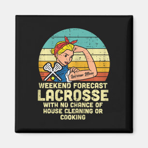 Sterke vrouw Weekend Voorspelling Lacrosse Mom Lax Magneet