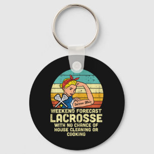 Sterke vrouw Weekend Voorspelling Lacrosse Mom Lax Sleutelhanger