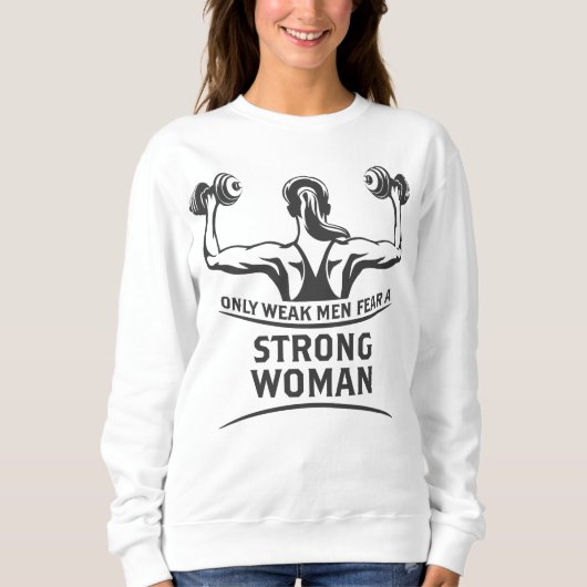 Sterke vrouwelijke basisiet trui (Voorkant)