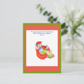 Sterke vrouwelijke "feminist" briefkaart (Staand voorkant)