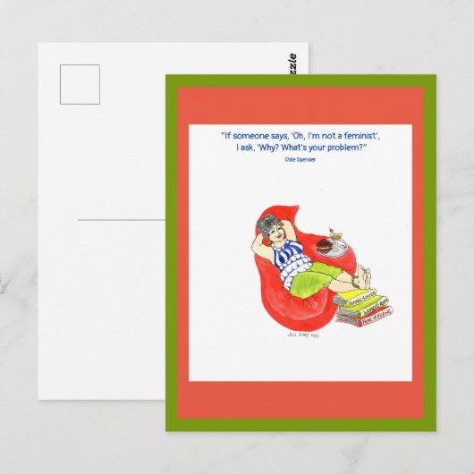 Sterke vrouwelijke "feminist" briefkaart (Voorkant / Achterkant)