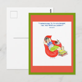 Sterke vrouwelijke "feminist" briefkaart
