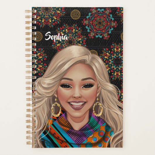 Sterke vrouwelijke gepersonaliseerde Planner (Voorkant)