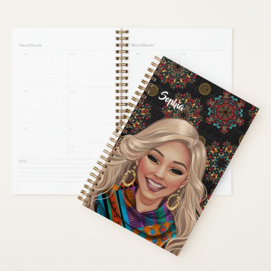 Sterke vrouwelijke gepersonaliseerde Planner (Display)