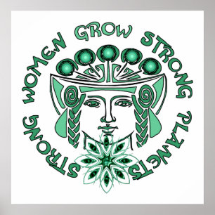 Sterke vrouwelijke krachtenplanet poster