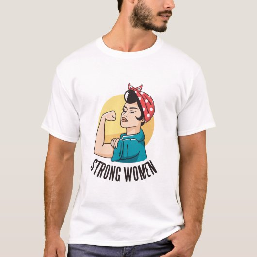 Sterke vrouwelijke krachtvrouw T- T-shirt (Voorkant)