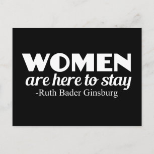 Sterke vrouwelijke Ruth Bader Ginsburg Feminist Qu Briefkaart