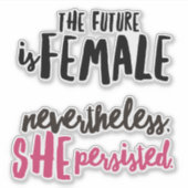 Sterke vrouwelijke vinylStickers Sticker (Voorkant)
