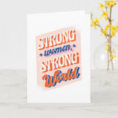 Sterke vrouwelijke wereld kaart (Gele Bloem)