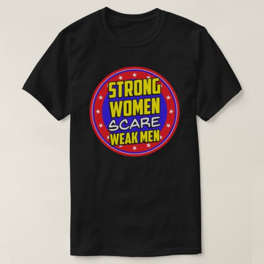 Sterke vrouwelijke Zorgweke Mannen in T-Shirt (Design voorkant)