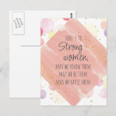 Sterke vrouwen citeren gouden dubbelbollen Briefka Briefkaart (Voorkant / Achterkant)