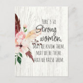 Sterke vrouwen citeren het Florale effect van het  Briefkaart (Voorkant)
