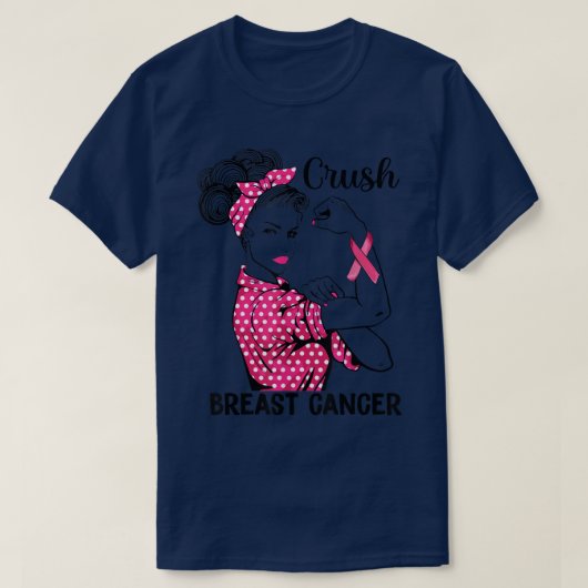 Sterke vrouwen die borstkanker krijgen t-shirt (Design voorkant)