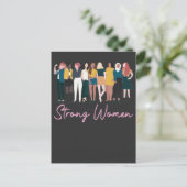 Sterke vrouwen die Vrouwen stimuleren Briefkaart (Staand voorkant)