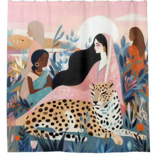 Sterke vrouwen douchegordijn (Voorkant)