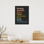 Sterke vrouwen hebben geen houding poster (Keuken)