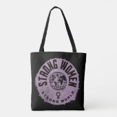 Sterke Vrouwen Inspirerend Quote Tote Bag (Achterkant)