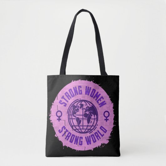 Sterke Vrouwen Inspirerend Quote Tote Bag (Voorkant)