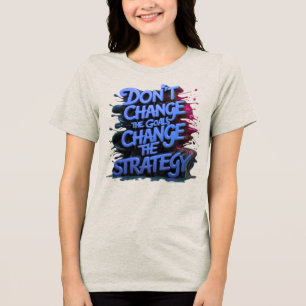Sterke vrouwen inspirerend zwart motivatie Tri-Blend shirt