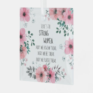 Sterke Vrouwen Internationale Vrouwendag Cadeau Glas Ornament