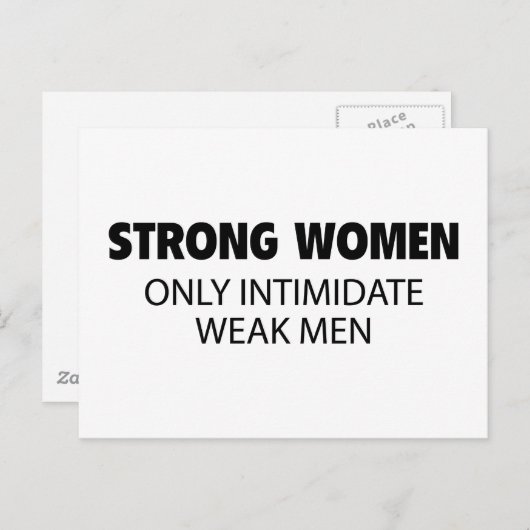 Sterke vrouwen Intimidate Weak Mannen Briefkaart (Voorkant / Achterkant)