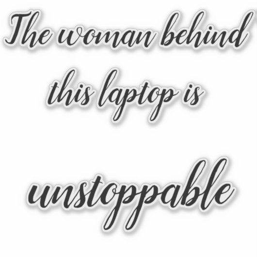 Sterke vrouwen laptop sticker (Voorkant)