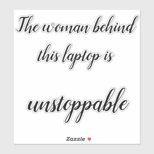 Sterke vrouwen laptop sticker (Vel)