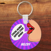 Sterke vrouwen ondersteunen elkaar in de buurt van sleutelhanger (Voorkant)