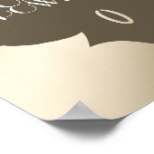 Sterke vrouwen poster van metallisch goud (Hoek)