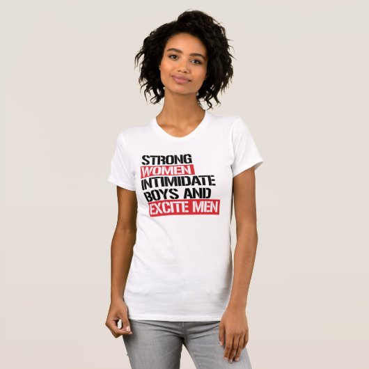STERKE VROUWEN PRIKKELEN MANNEN T-SHIRT (Voorkant volledig)