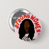 Sterke vrouwen ronde button 5,7 cm (Voorkant /achterkant)