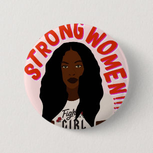 Sterke vrouwen ronde button 5,7 cm
