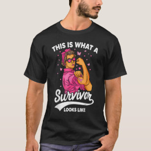 Sterke vrouwen roze lint dit is wat een overlevend t-shirt