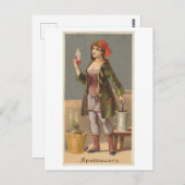 Sterke vrouwen Series #10: Apotheker Vintage Briefkaart (Voorkant / Achterkant)