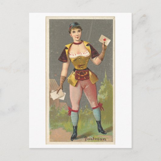 Sterke Vrouwen Series #19: Postwerker Vintage Briefkaart (Voorkant)