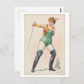 Sterke Vrouwen Series #24: Fencer  Briefkaart (Voorkant / Achterkant)
