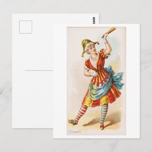 Sterke Vrouwen Series #28: Clown  Briefkaart (Voorkant / Achterkant)