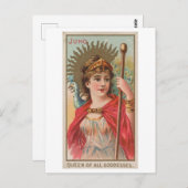 Sterke Vrouwen Series #52: Juno Goddess  Briefkaart (Voorkant / Achterkant)
