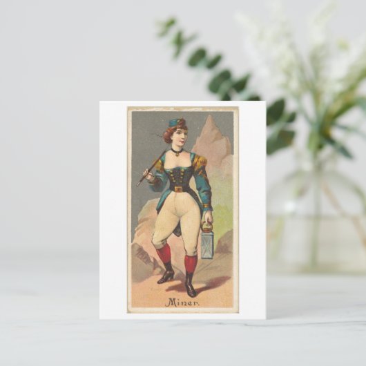 Sterke Vrouwen Series #8: Miner  Briefkaart (Staand voorkant)