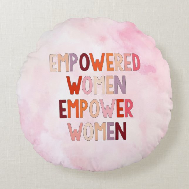 Sterke Vrouwen Sterken Vrouwen Rond Kussen (Voorkant)