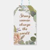 sterke vrouwen veranderen de wereld 8 maart gelijk cadeaulabel (Achterkant)