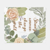 sterke vrouwen veranderen de wereld 8 maart gelijk fleece deken (Voorkant (Horizontaal))